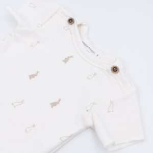 Bamboom T-shirt con stampa e bottoncini spalla 500pe - 75 coniglio, 3m