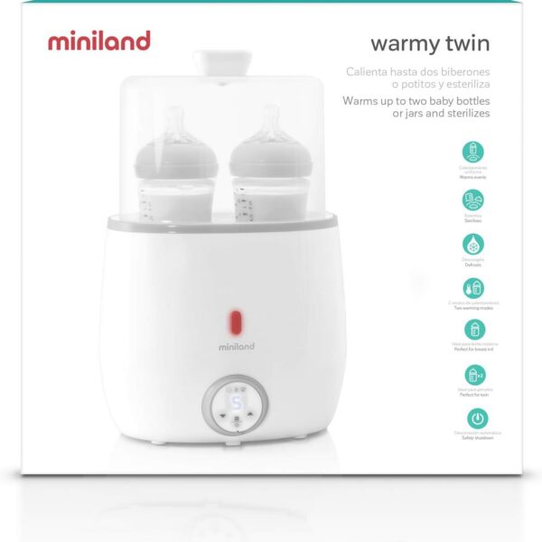 Miniland warmy twin scaldabiberon/sterilizzatore