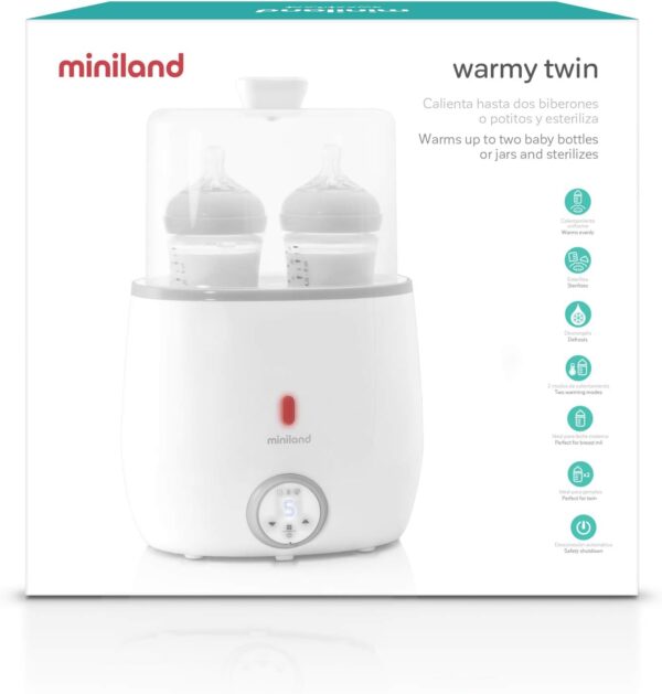 Miniland warmy twin scaldabiberon/sterilizzatore