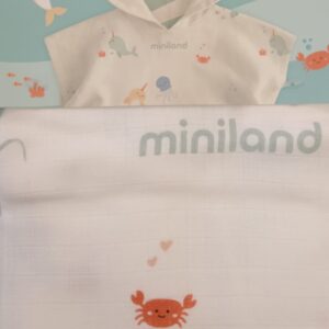 Miniland asciugamano poncho in mussola di cotone 89675