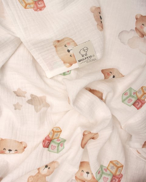 Maglificio Verona mussola swaddle biocotone 65x100 - immagine 3