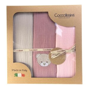 Coccolissimi tris mussole teddy 70x70