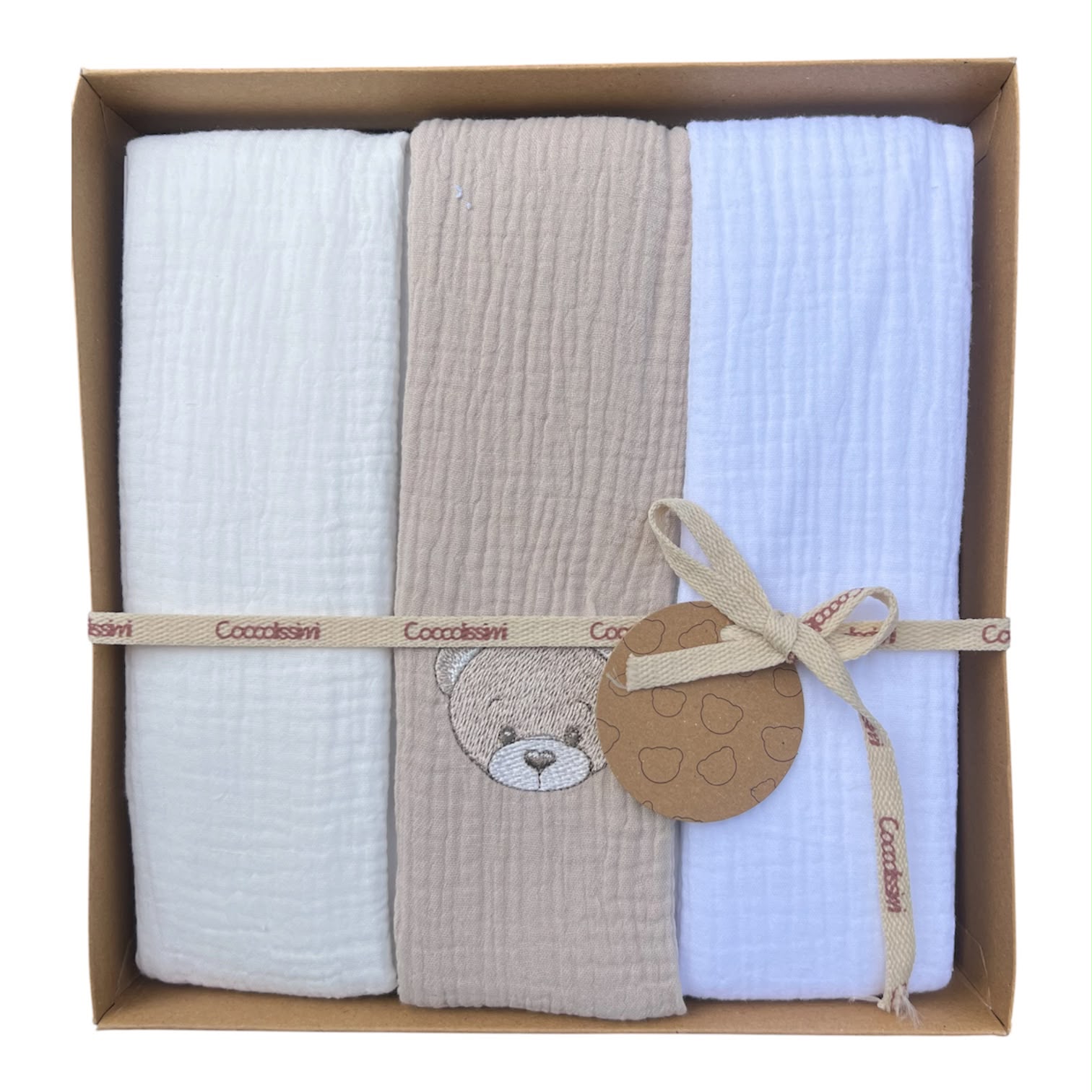 Coccolissimi tris mussole teddy 70x70 - immagine 5