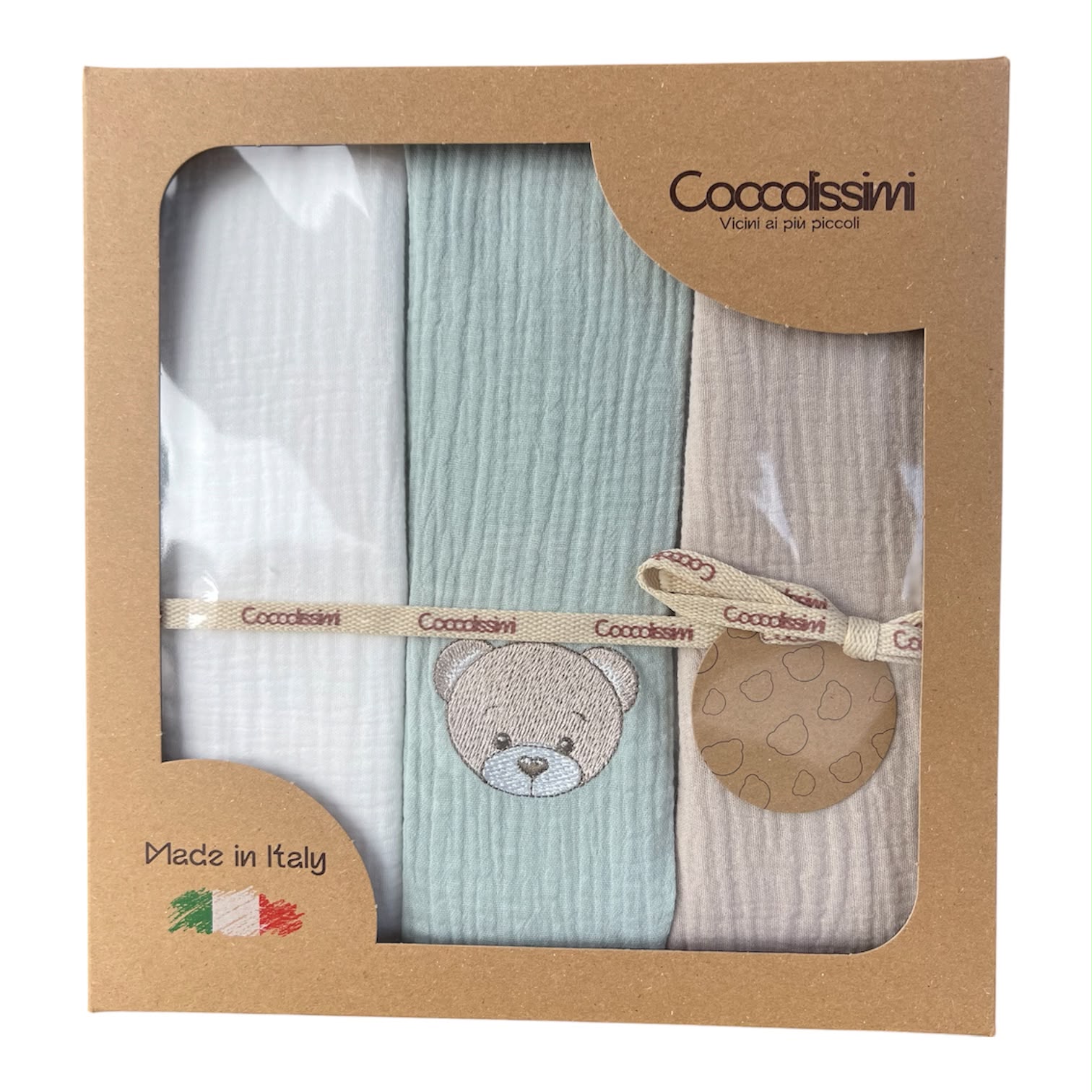 Coccolissimi tris mussole teddy 70x70 - immagine 2