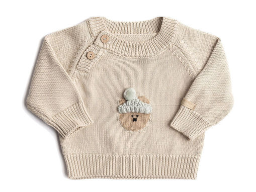 Bamboom maglioncino con orsetto Warm White 1275TE