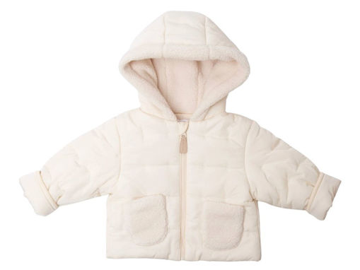 Bamboom giacca bimba con tasche teddy warm white 1280TE