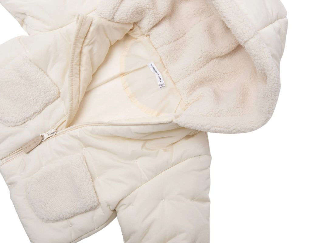 Bamboom giacca bimba con tasche teddy warm white 1280TE - immagine 2