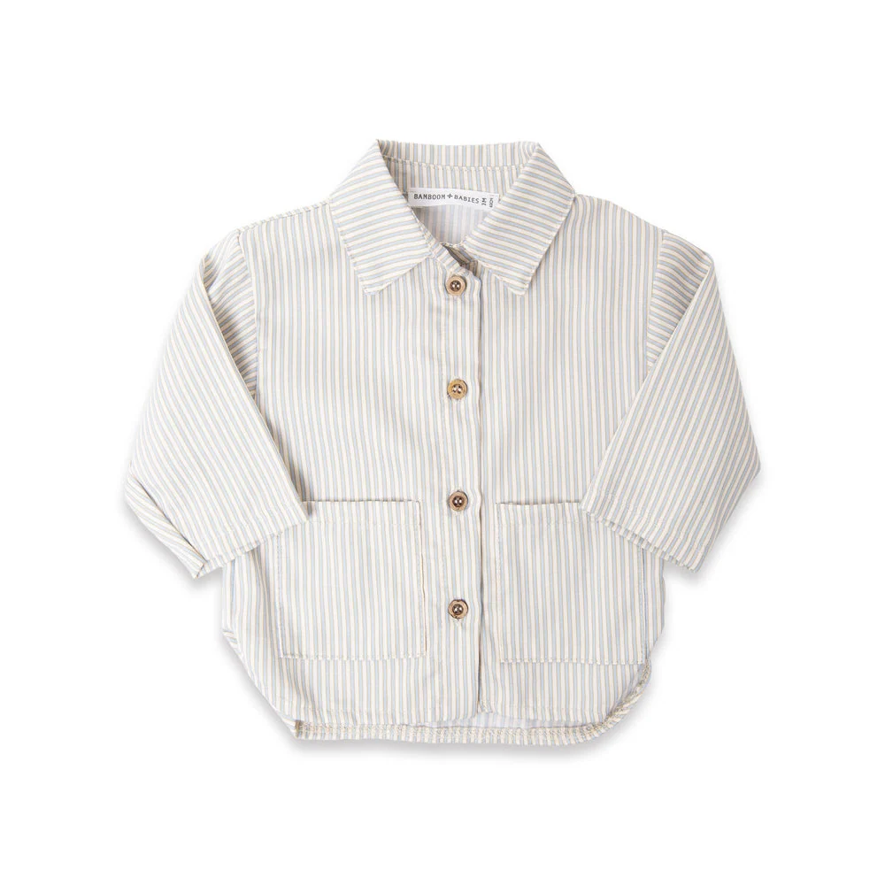 Bamboom camicia bimbo stripe blu