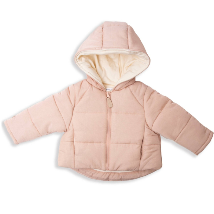 Bamboom Giacca bimba trapuntata con cappuccio – Winter Blush 1286TE